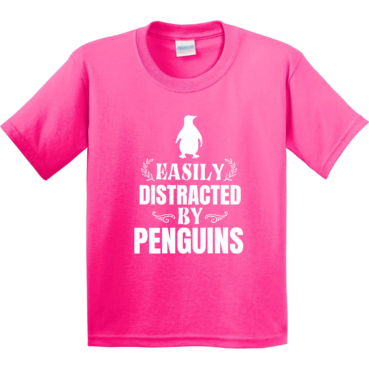 Inktastic Easily Distracted By Penguins Youth T-Shirt Animals Pet I Lover Family - Picture 4 of 9