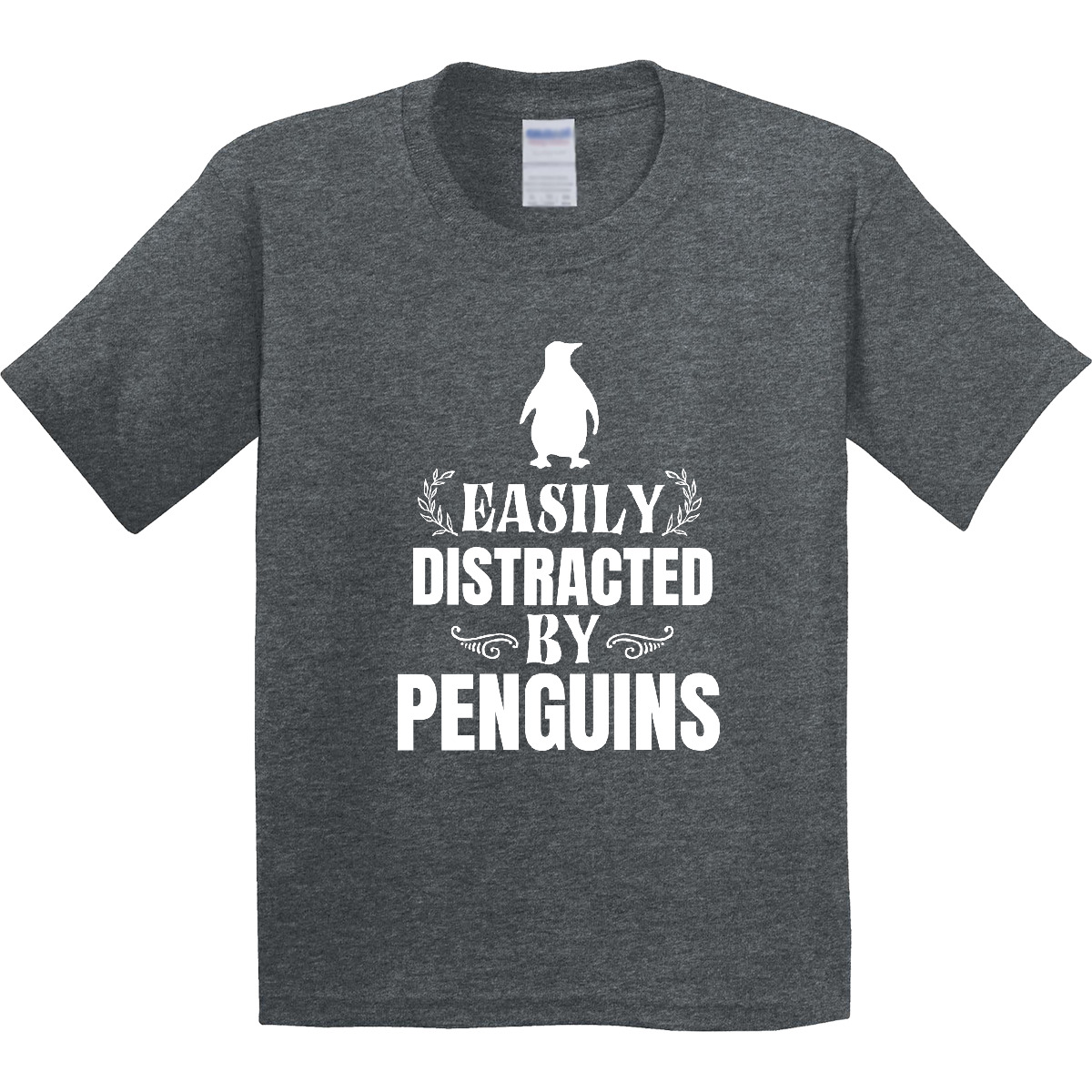 Inktastic Easily Distracted By Penguins Youth T-Shirt Animals Pet I Lover Family - Picture 7 of 9