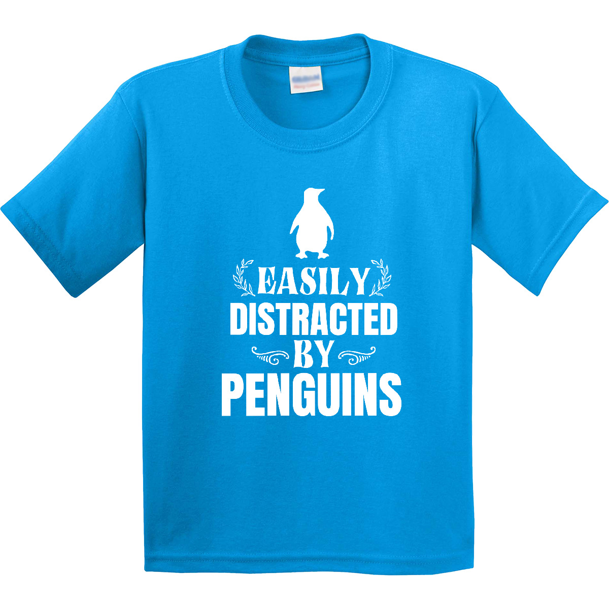 Inktastic Easily Distracted By Penguins Youth T-Shirt Animals Pet I Lover Family - Picture 5 of 9