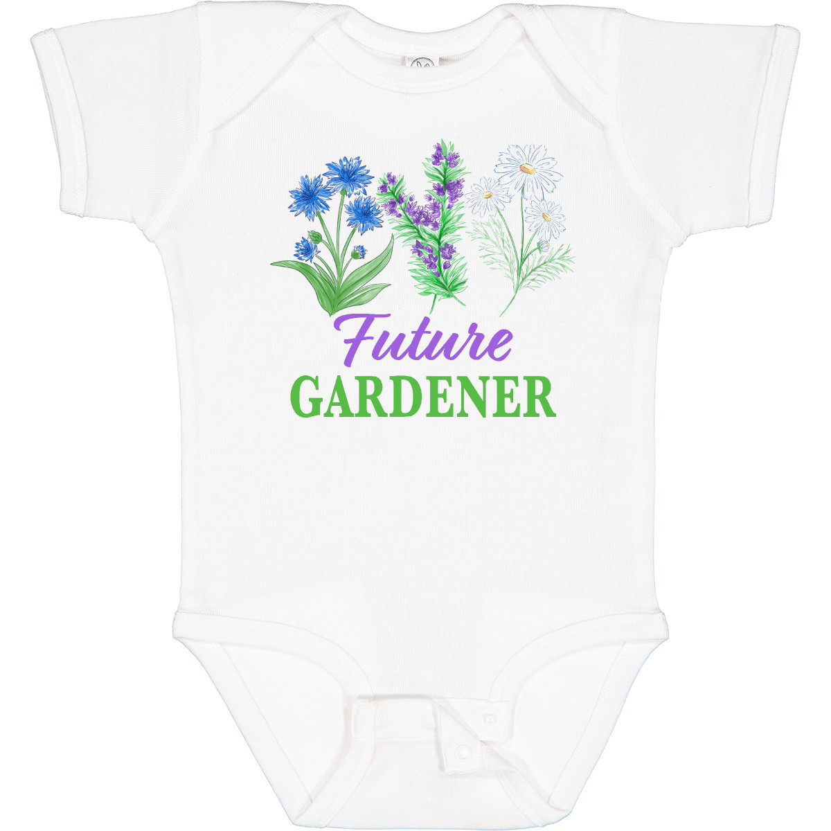 Inktastic Future Gardener Baby Body Blumen Flower Free Spirit Garten Bauer - Bild 8 von 9