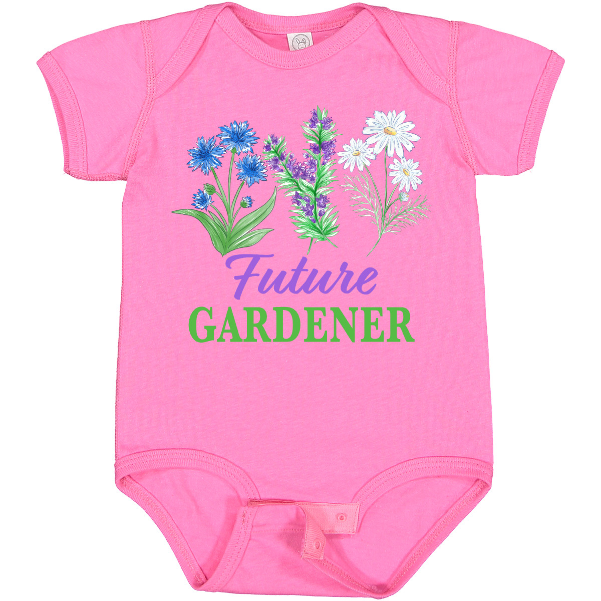 Inktastic Future Gardener Baby Body Blumen Flower Free Spirit Garten Bauer - Bild 6 von 9
