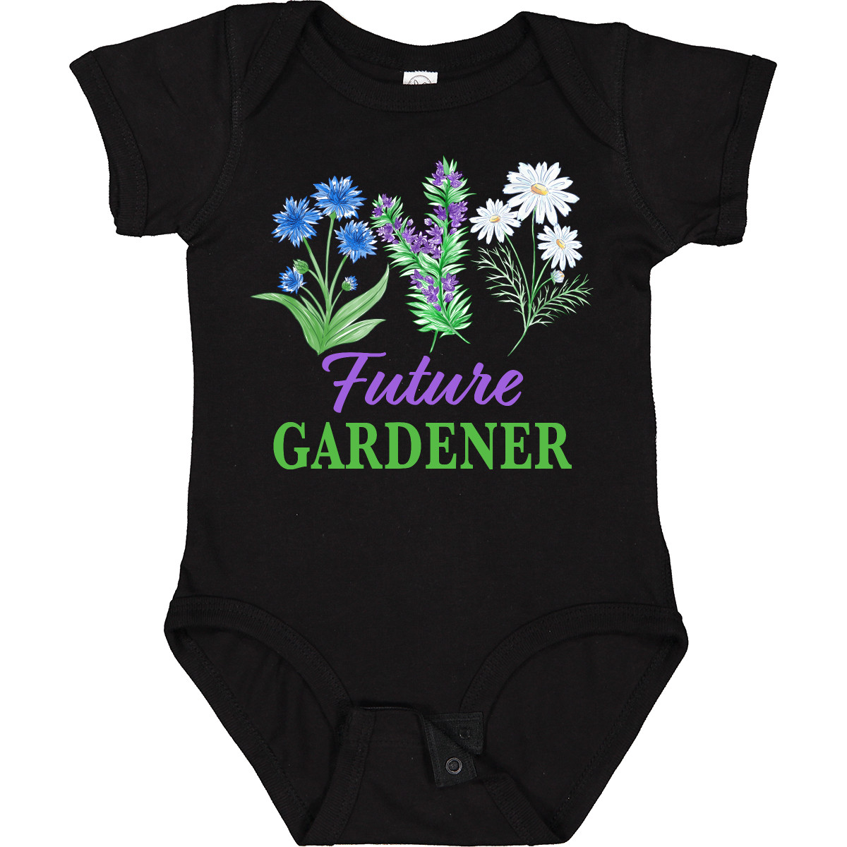 Inktastic Future Gardener Baby Body Blumen Flower Free Spirit Garten Bauer - Bild 2 von 9