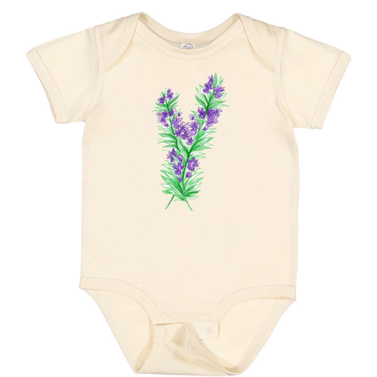 Inktastic Rosmarin Baby Body Blumen Flower Weide Garten Aquarell hübsch - Bild 5 von 7