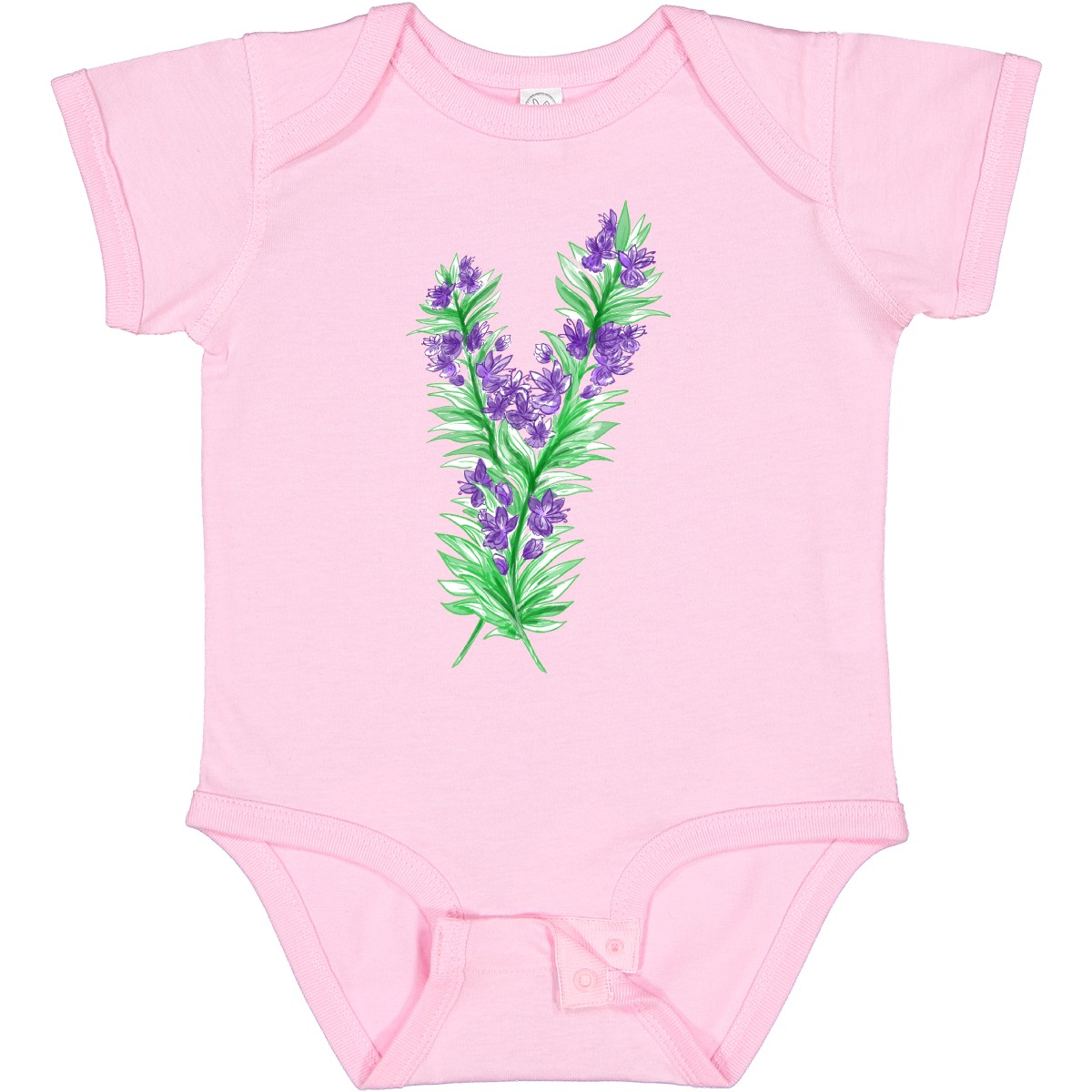 Inktastic Rosmarin Baby Body Blumen Flower Weide Garten Aquarell hübsch - Bild 6 von 7