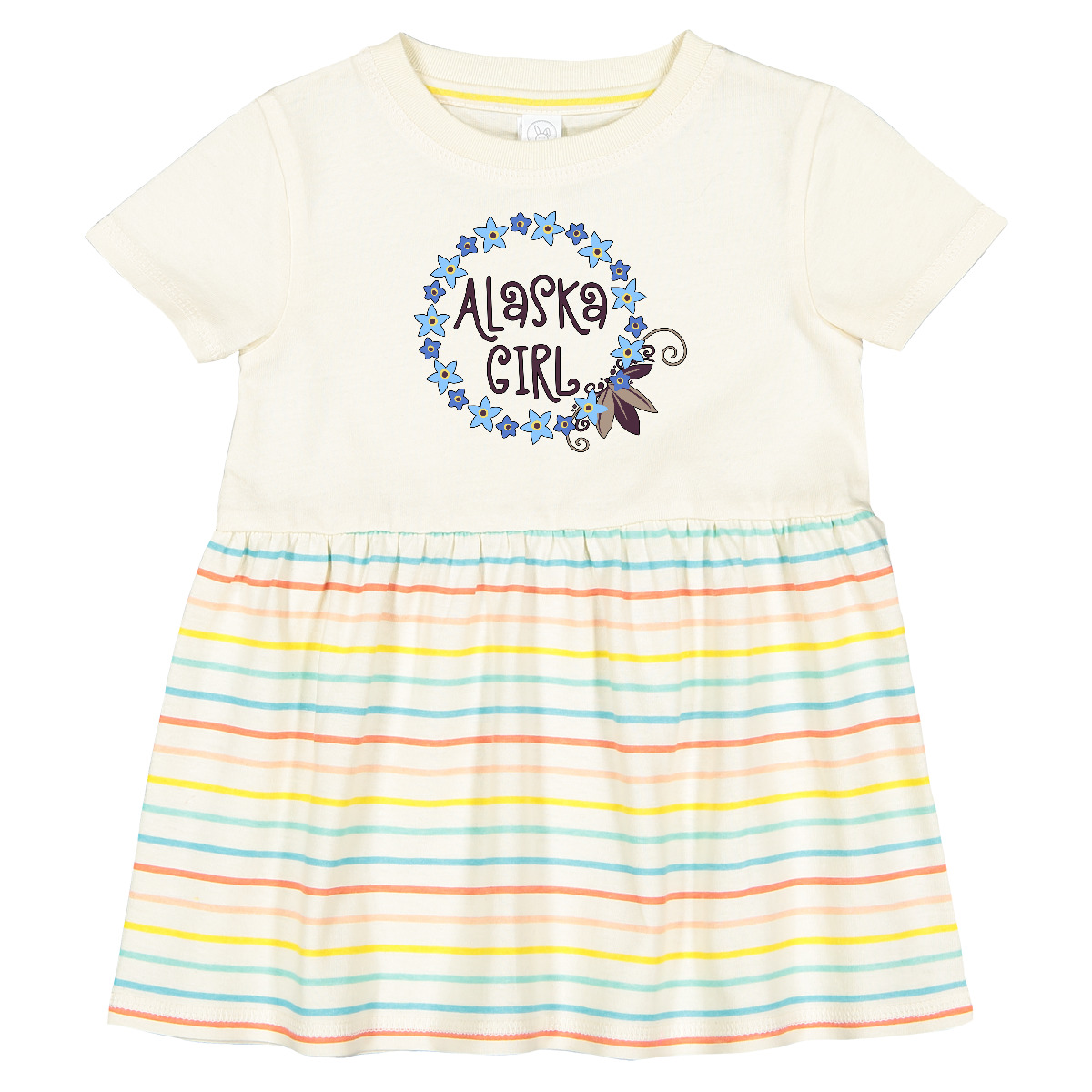 Inktastic Alaska Girl Forget-Me-Not Flower Infant Dress State Home Gal Niece In