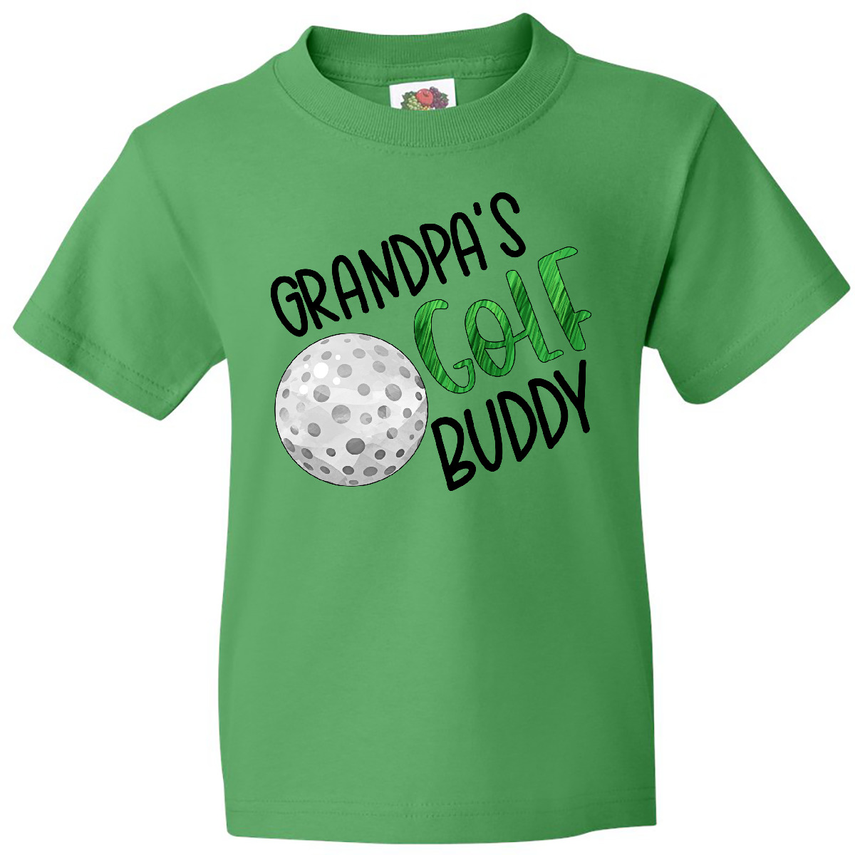 Inktastic Grandpa's Golf Buddy With Golf Ball Youth T-Shirt Fathers Day Kids Fun - Picture 3 of 5