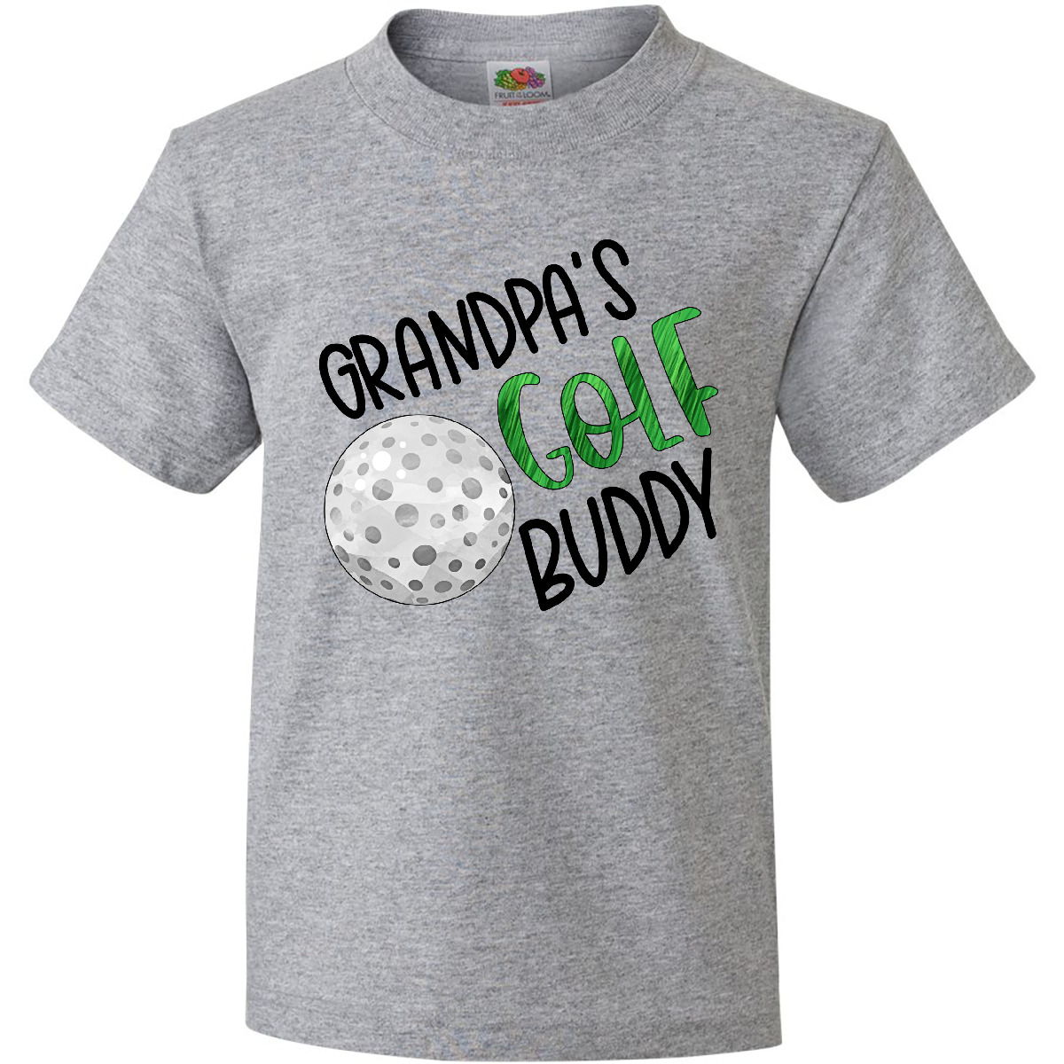 Inktastic Grandpa's Golf Buddy With Golf Ball Youth T-Shirt Fathers Day Kids Fun - Picture 2 of 5