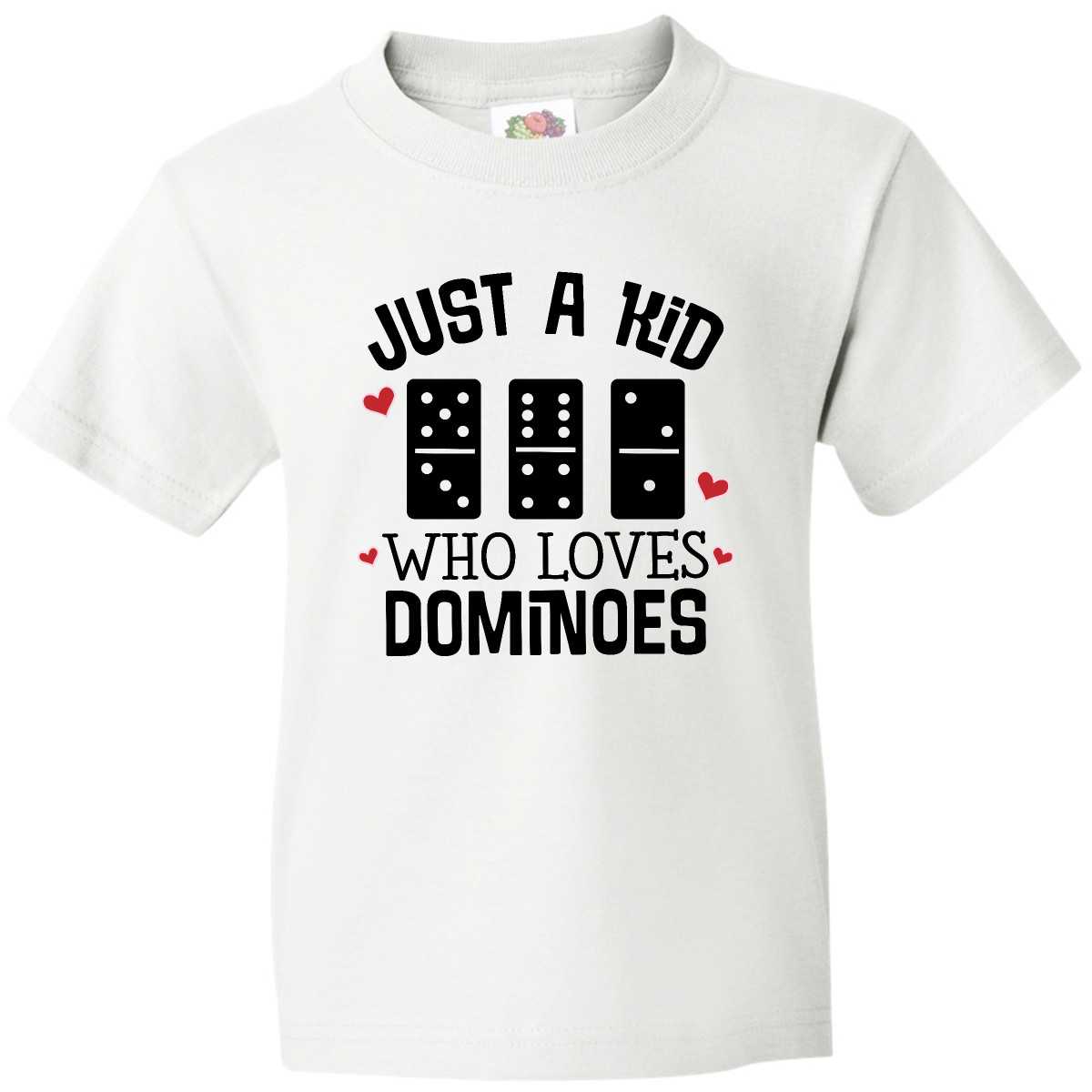 Inktastic Just A Kid Who Loves Dominoes Youth T-Shirt Hobbies Childs Tee Child - Picture 7 of 7