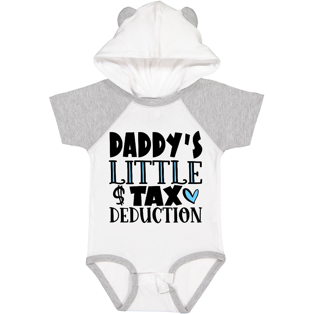 Inktastic Daddy's Little Tax Deduction Blue Hearts Baby Bodysuit Dad Daddy Son - Picture 9 of 9