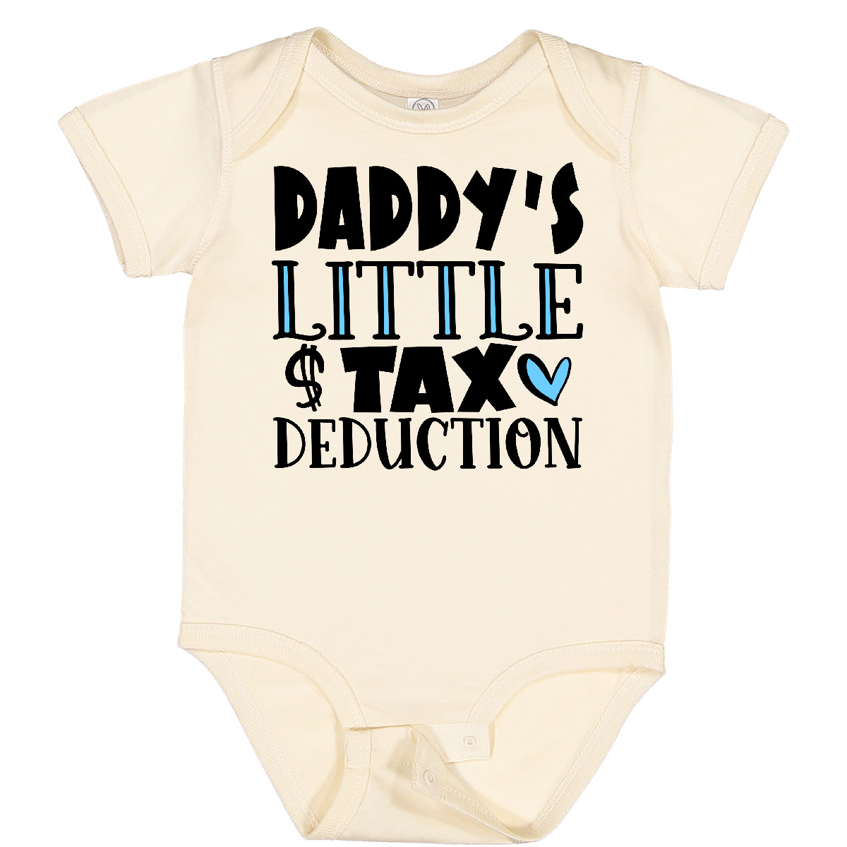 Inktastic Daddy's Little Tax Deduction Blue Hearts Baby Bodysuit Dad Daddy Son - Picture 7 of 9