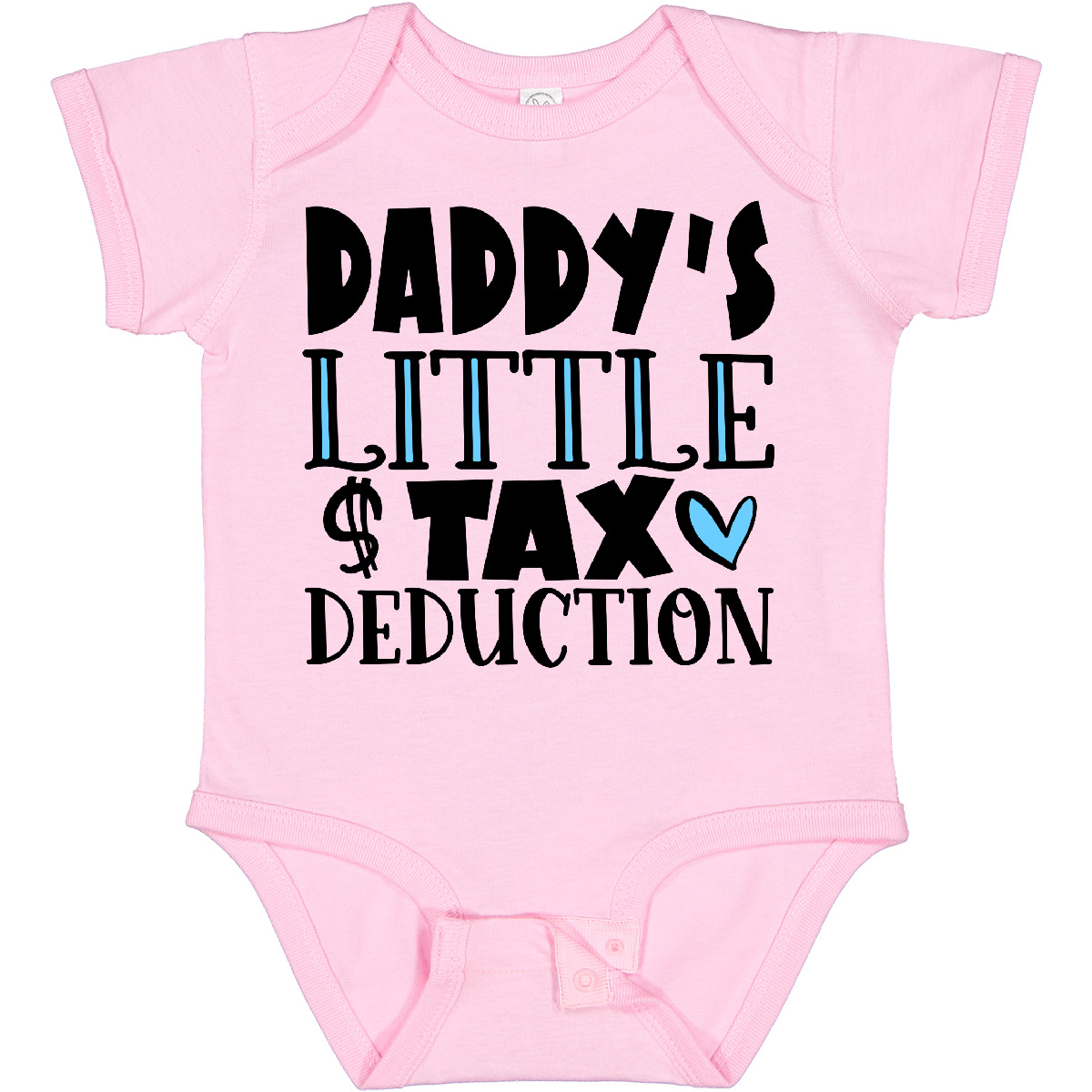 Inktastic Daddy's Little Tax Deduction Blue Hearts Baby Bodysuit Dad Daddy Son - Picture 8 of 9