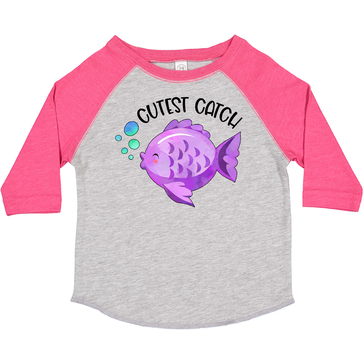 Inktastic Cutest Catch Cute Purple Fish Toddler T-Shirt Fishing Kids Child Buddy - Picture 4 of 9