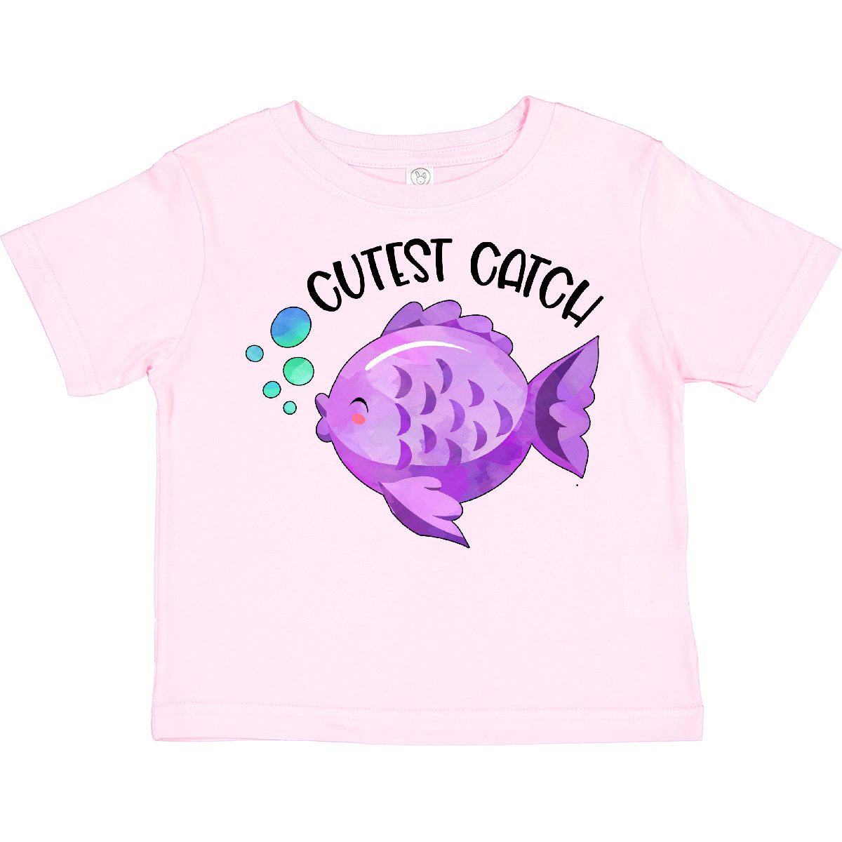 Inktastic Cutest Catch Cute Purple Fish Toddler T-Shirt Fishing Kids Child Buddy - Picture 7 of 9