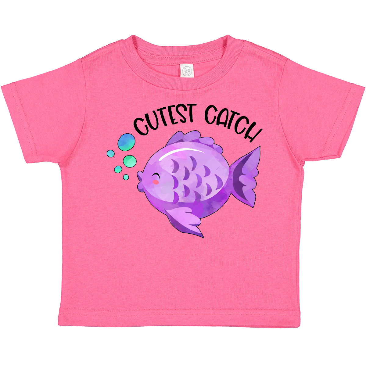 Inktastic Cutest Catch Cute Purple Fish Toddler T-Shirt Fishing Kids Child Buddy - Picture 5 of 9