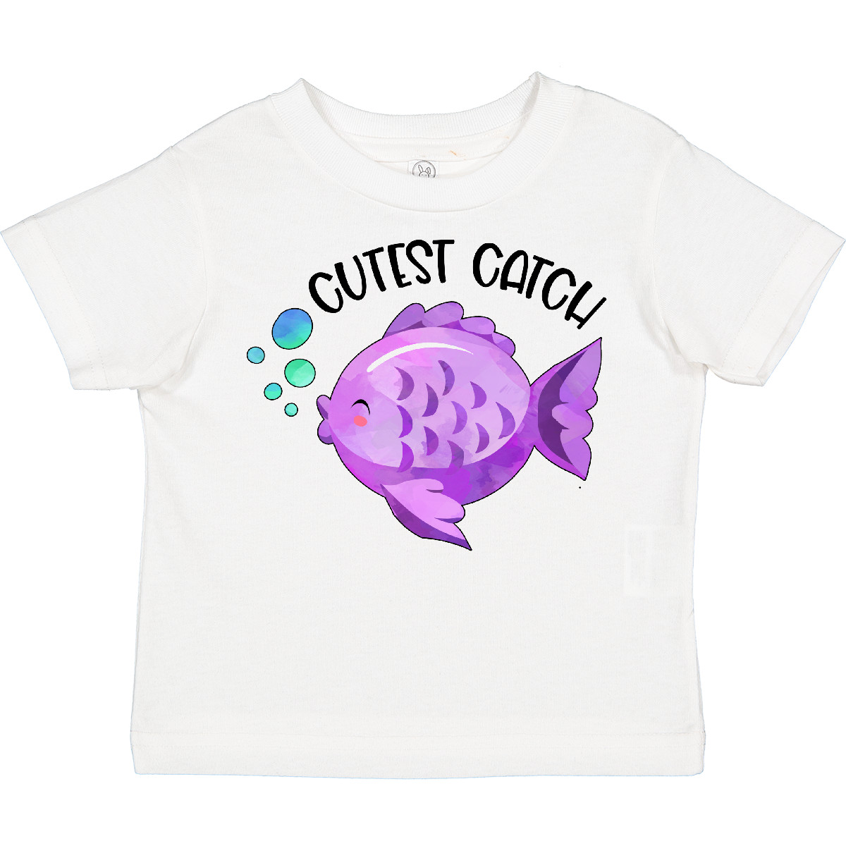 Inktastic Cutest Catch Cute Purple Fish Toddler T-Shirt Fishing Kids Child Buddy - Picture 9 of 9