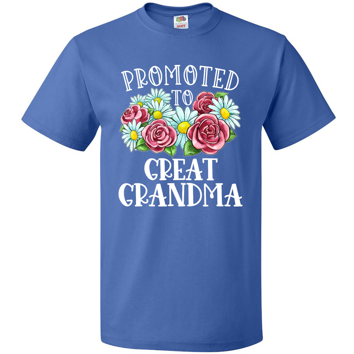 Maglietta Inktastic Promossa a Gran Nonna Con Fiori Famiglia Nonna Nuova - Foto 7 di 9