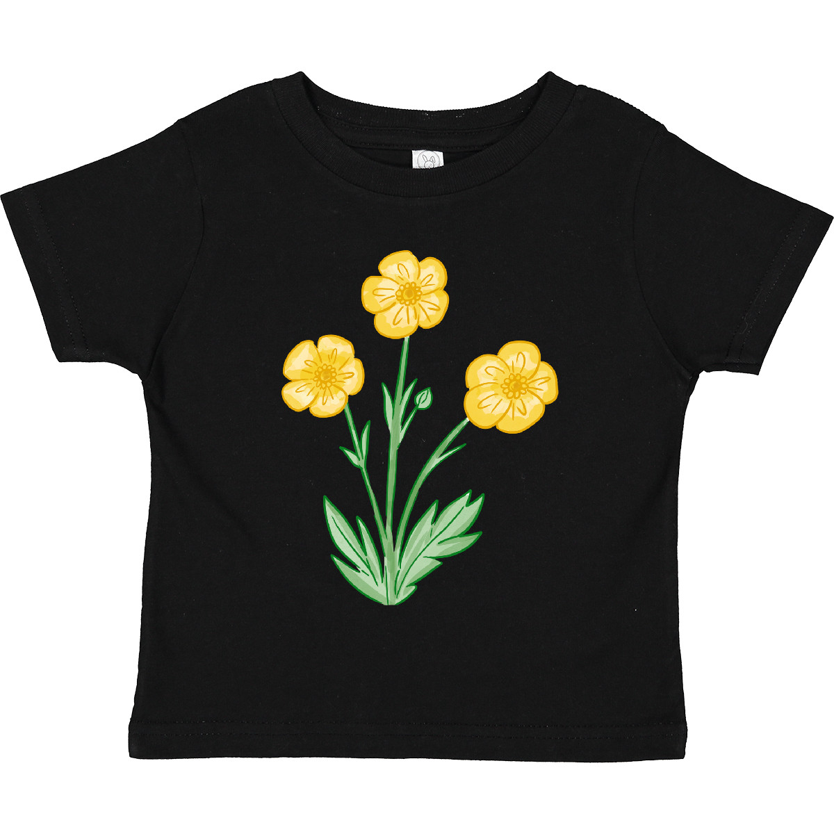 Inktastic Yellow Buttercup Flowers Toddler T-Shirt Wild Flower Garden Watercolor