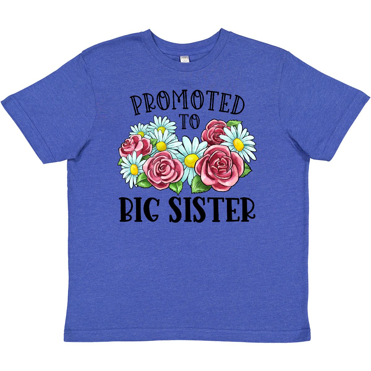 Inktastic Promoted To Big Sister With Flowers Jugend T-Shirt Geschwister Geschwister Sis - Bild 7 von 7