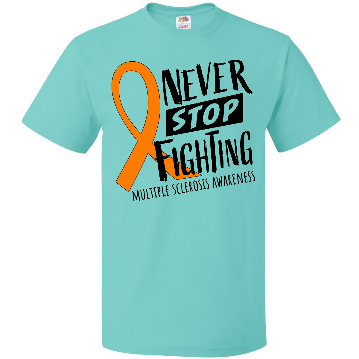 Inktastic Never Stop Fighting Multiple Sclerosis Awareness T-Shirt Family Fight