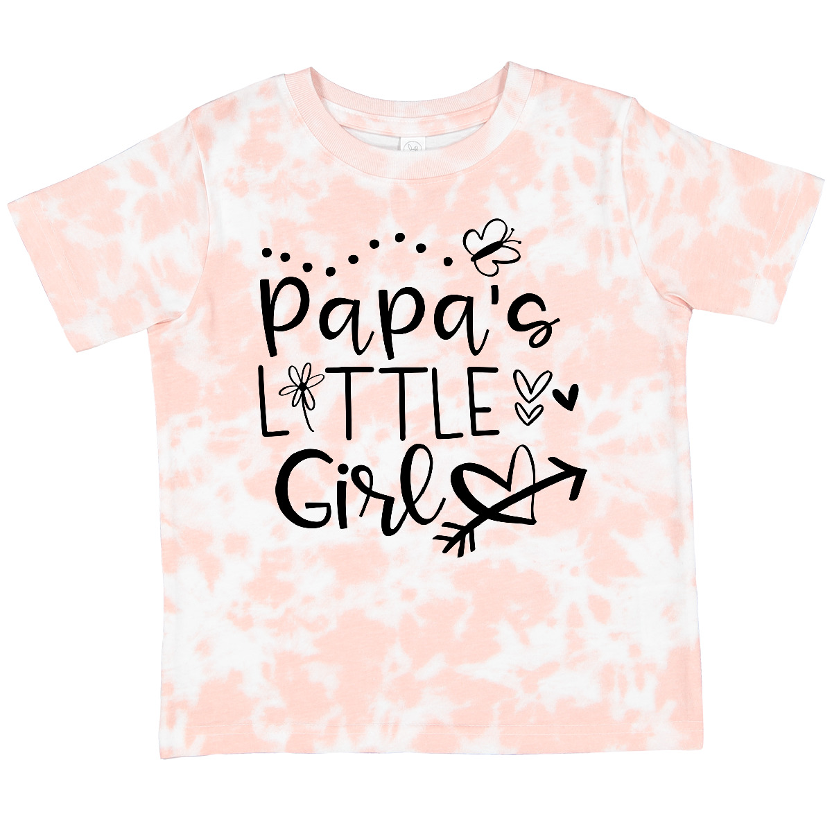 Inktastic Papa's Little Girl With Hearts Flower And Butterfly Toddler T-Shirt - Picture 9 of 11