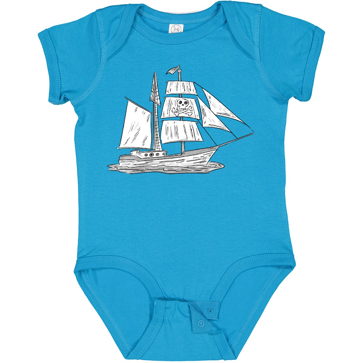 Inktastic Pirate Ship Illustration Baby Bodysuit Pirates Sailor High Seas Lover - Picture 10 of 10