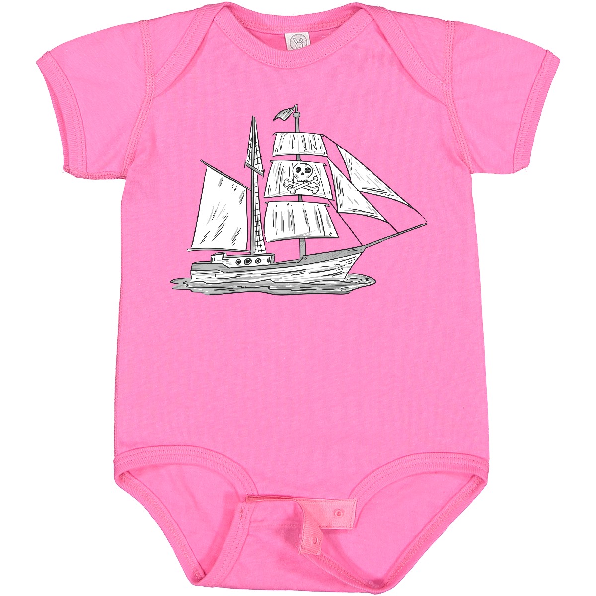 Inktastic Pirate Ship Illustration Baby Bodysuit Pirates Sailor High Seas Lover - Picture 8 of 10