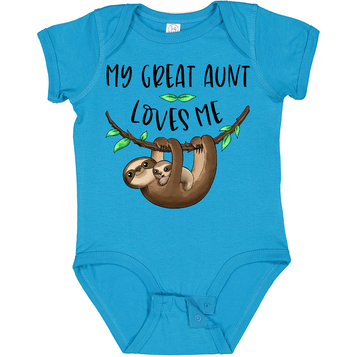 Inktastic My Great Aunt Loves Me Lindo Perezoso y Bebé Bebé Body Familia Perezosos - Imagen 18 de 20