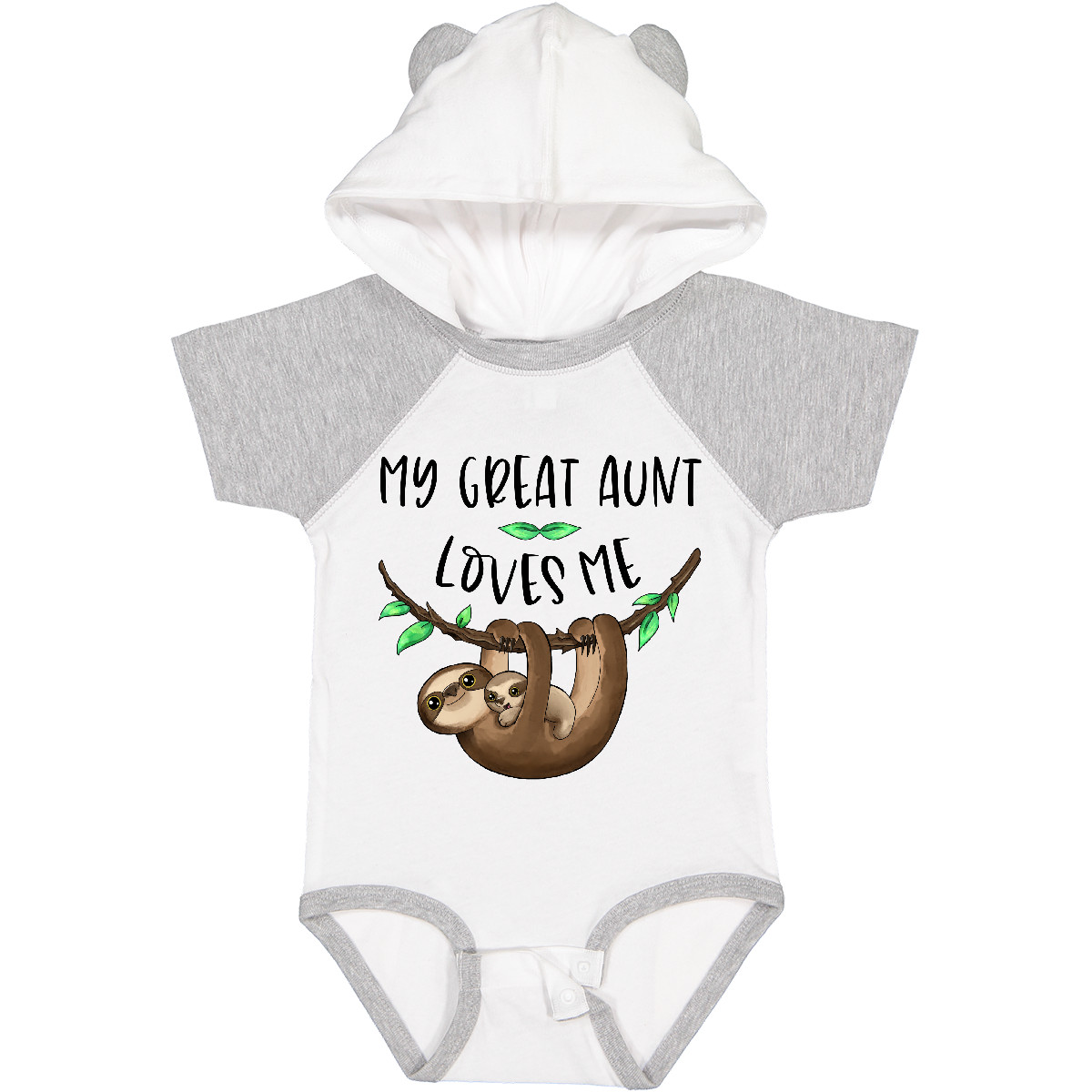 Inktastic My Great Aunt Loves Me Lindo Perezoso y Bebé Bebé Body Familia Perezosos - Imagen 20 de 20
