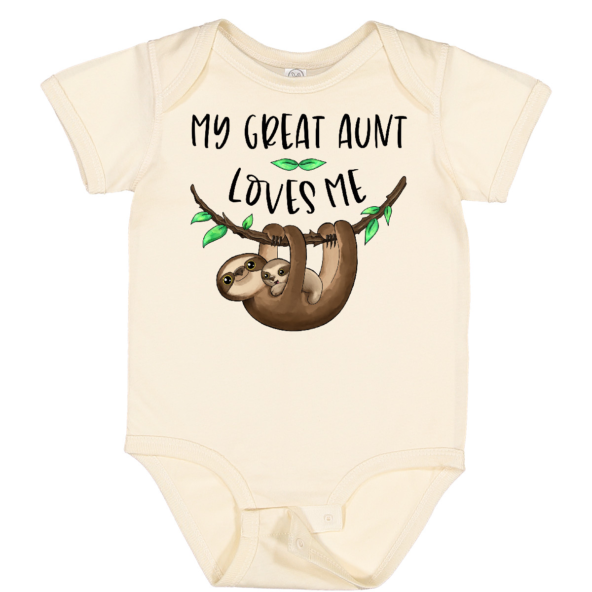 Inktastic My Great Aunt Loves Me Lindo Perezoso y Bebé Bebé Body Familia Perezosos - Imagen 12 de 20