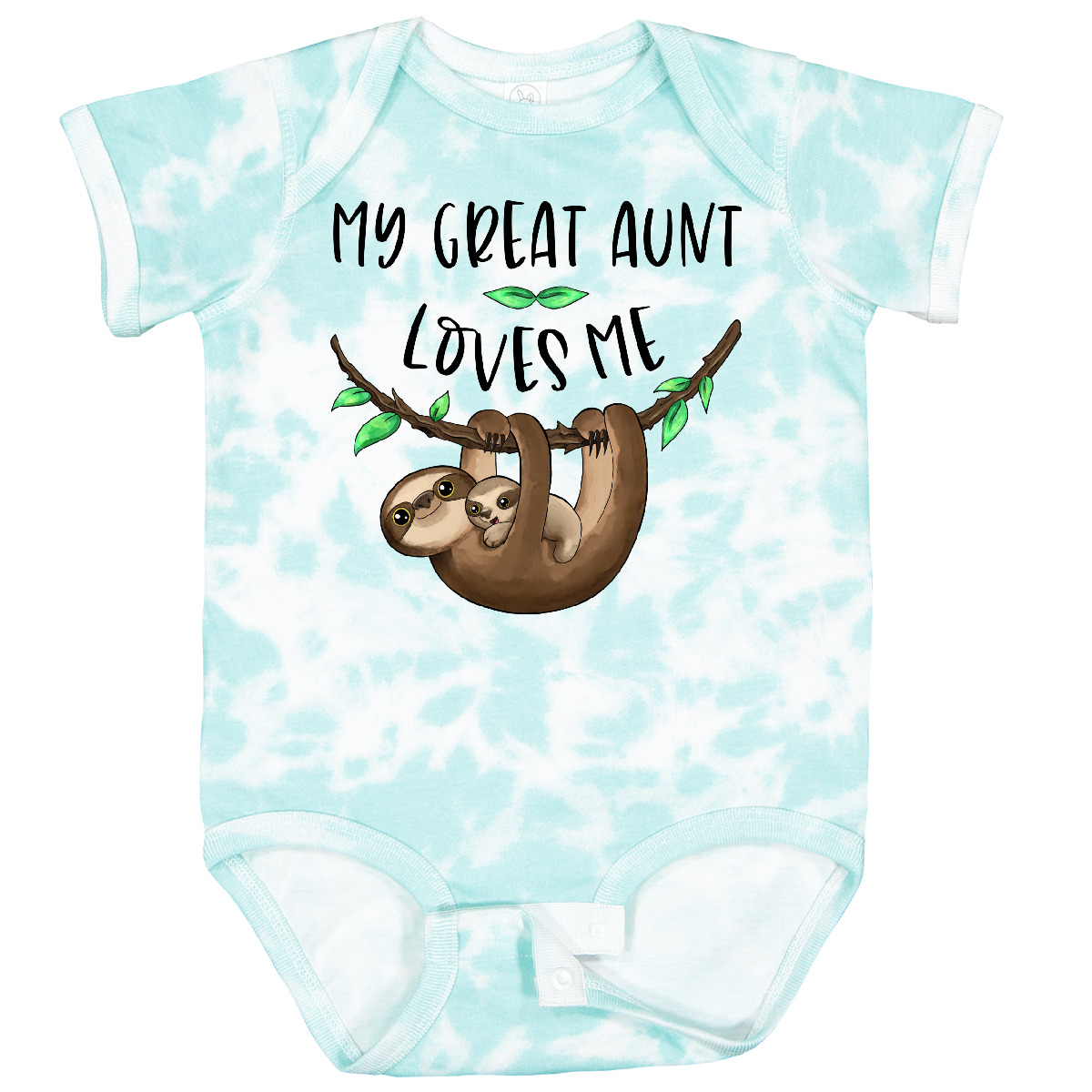 Inktastic My Great Aunt Loves Me Lindo Perezoso y Bebé Bebé Body Familia Perezosos - Imagen 16 de 20