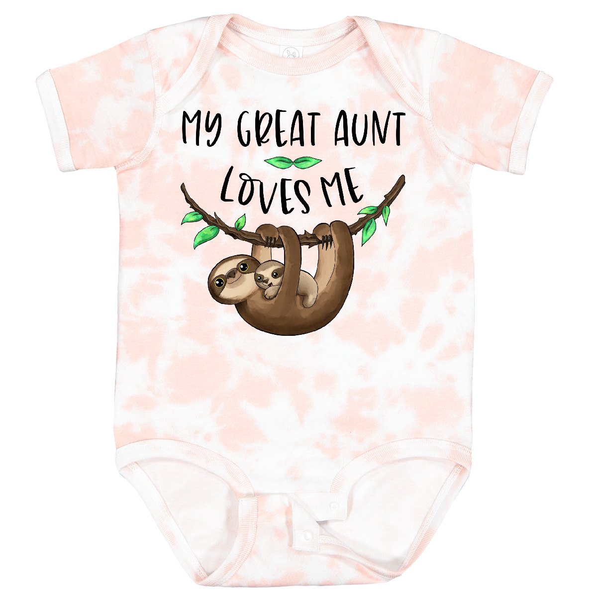Inktastic My Great Aunt Loves Me Lindo Perezoso y Bebé Bebé Body Familia Perezosos - Imagen 17 de 20