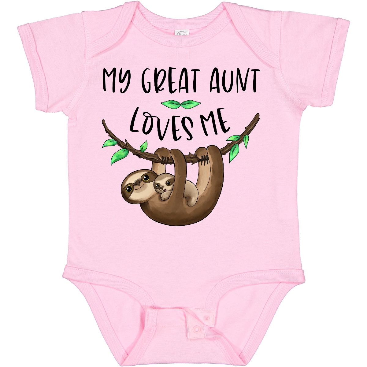 Inktastic My Great Aunt Loves Me Lindo Perezoso y Bebé Bebé Body Familia Perezosos - Imagen 13 de 20