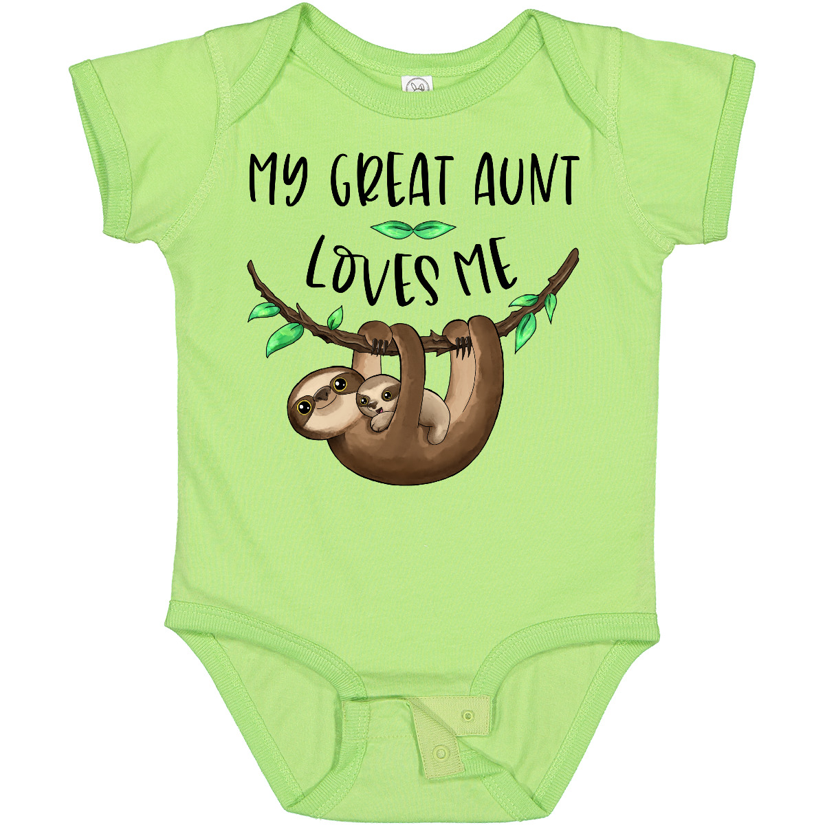 Inktastic My Great Aunt Loves Me Lindo Perezoso y Bebé Bebé Body Familia Perezosos - Imagen 10 de 20