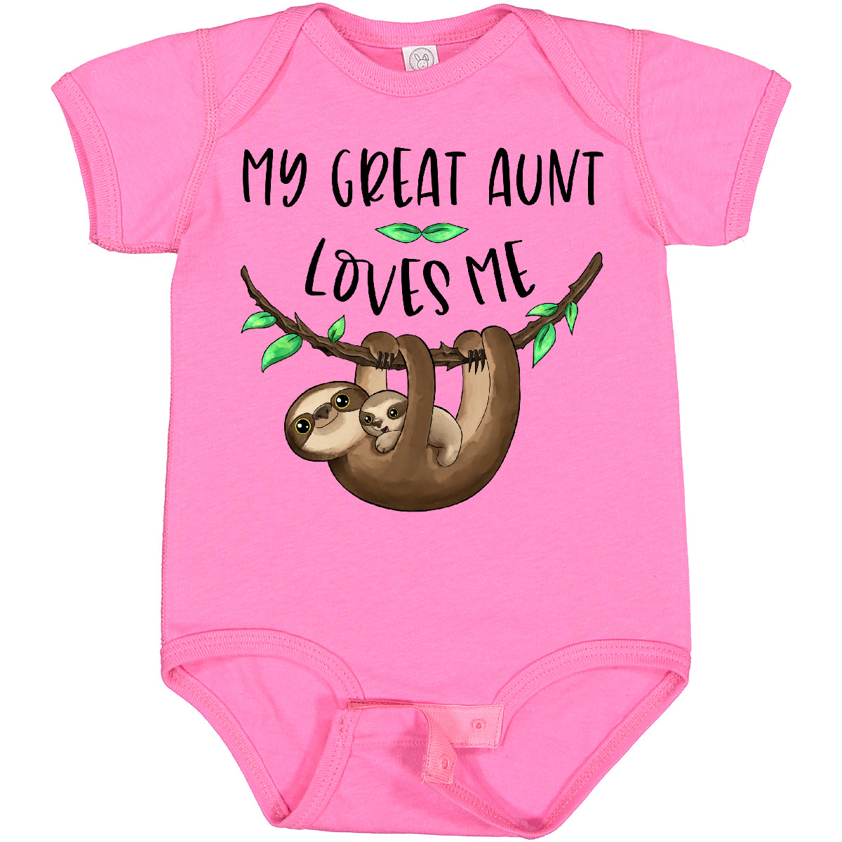 Inktastic My Great Aunt Loves Me Lindo Perezoso y Bebé Bebé Body Familia Perezosos - Imagen 14 de 20