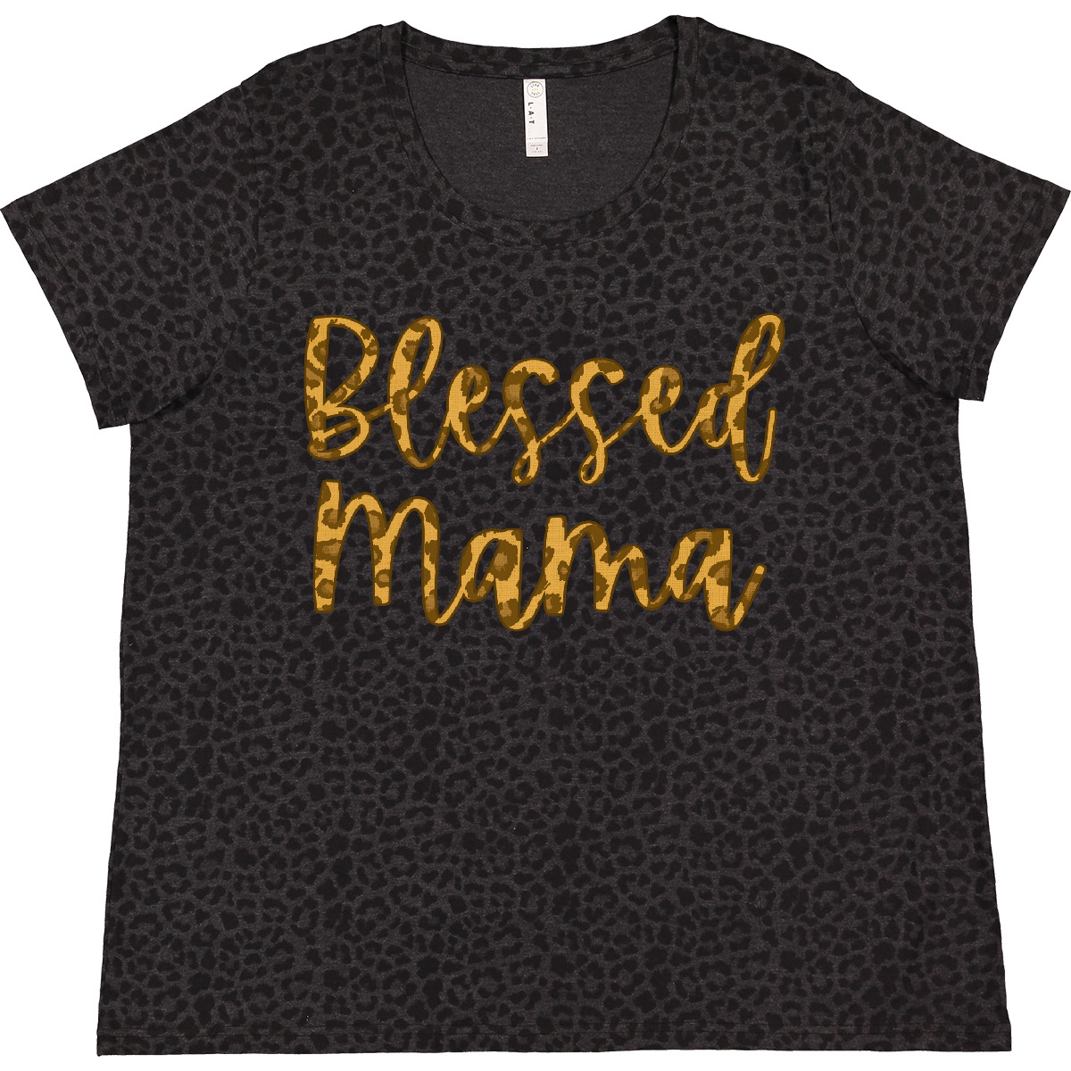 Inktastic Blessed Mama In Leopard Print Women's Plus Size T-Shirt Mothers Mom