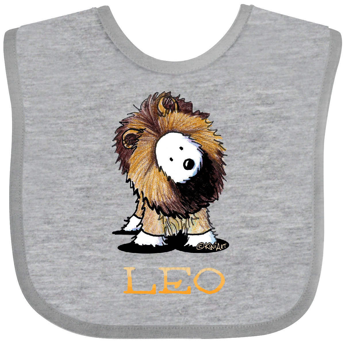 Inktastic Zodiac Westie LEO For Darks Baby Bib - KiniArt Lion Whwt Terrier West - Picture 7 of 12