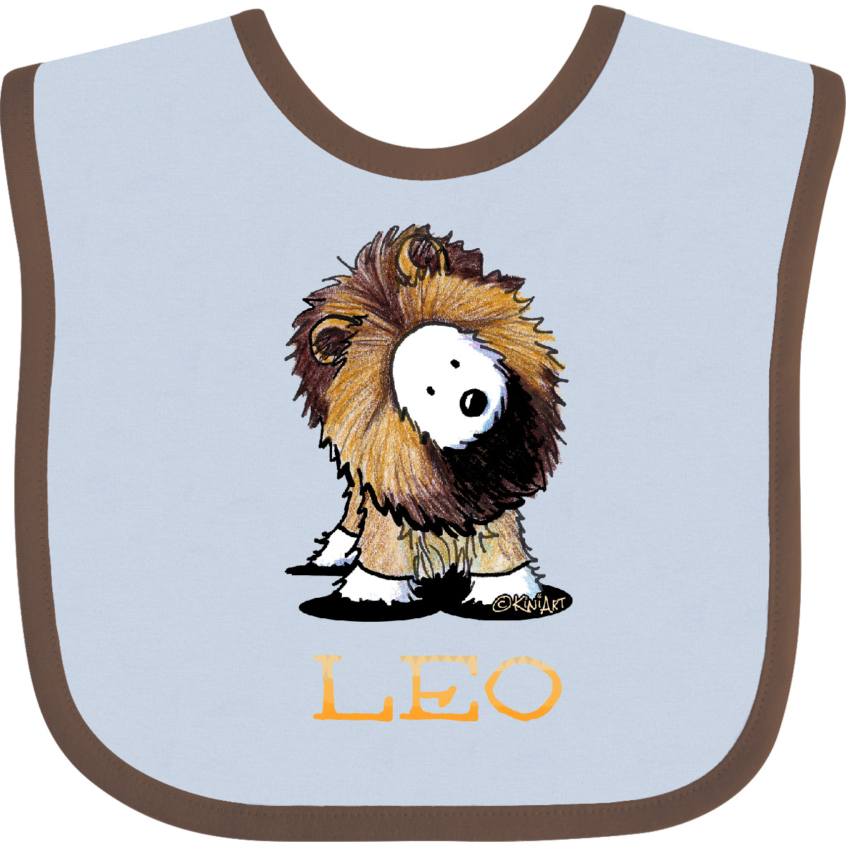 Inktastic Zodiac Westie LEO For Darks Baby Bib - KiniArt Lion Whwt Terrier West - Picture 4 of 12