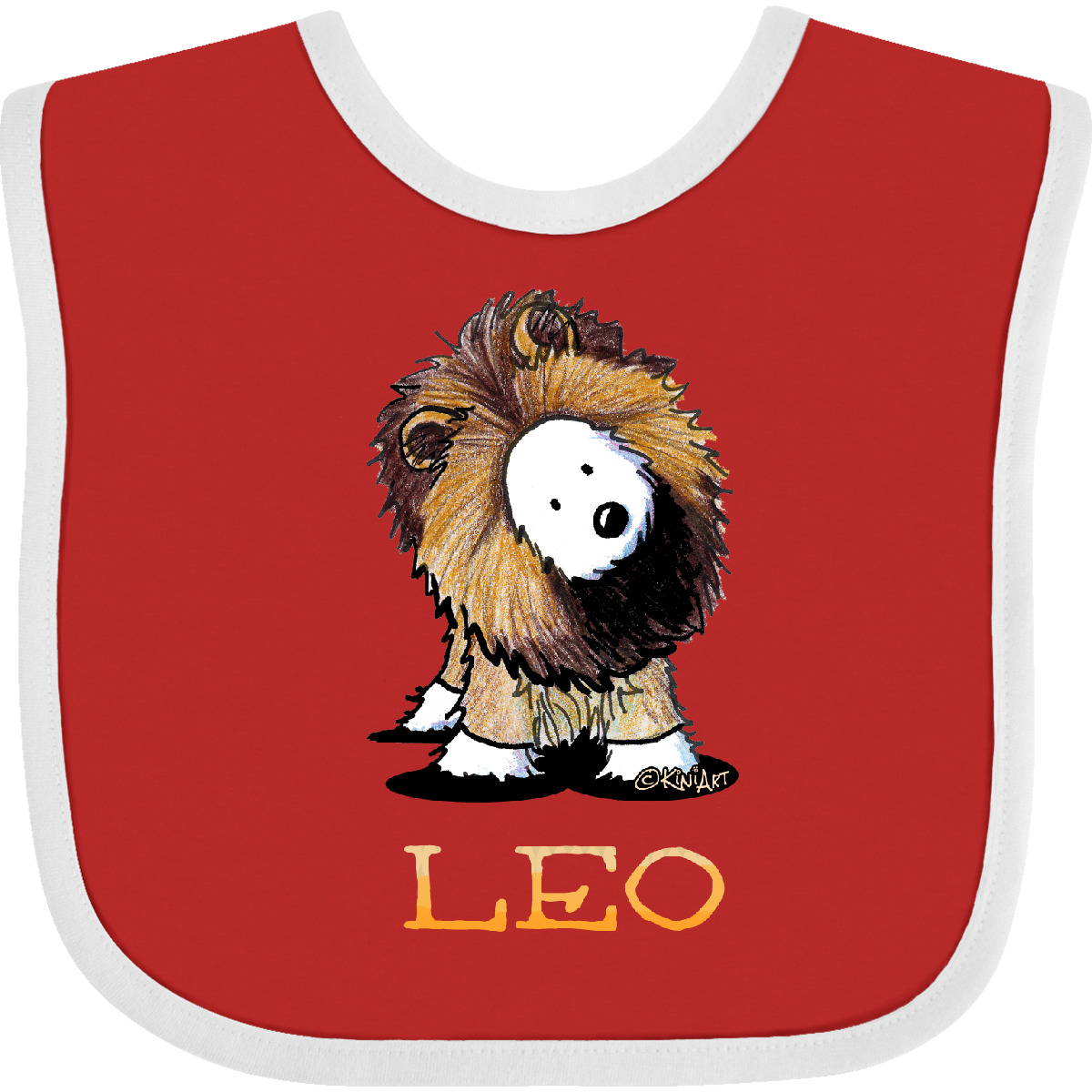 Inktastic Zodiac Westie LEO For Darks Baby Bib - KiniArt Lion Whwt Terrier West - Picture 11 of 12