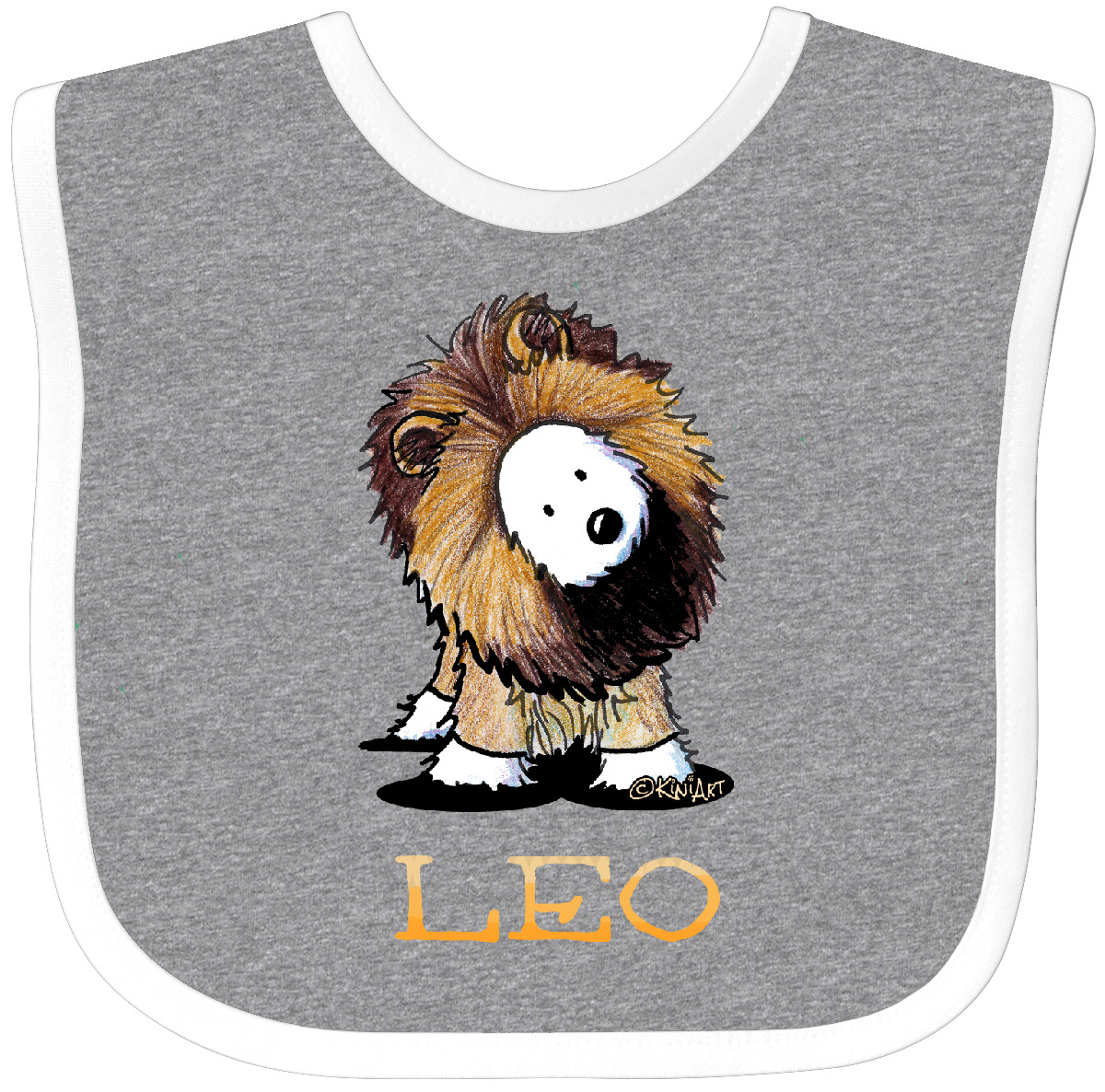 Inktastic Zodiac Westie LEO For Darks Baby Bib - KiniArt Lion Whwt Terrier West - Picture 6 of 12