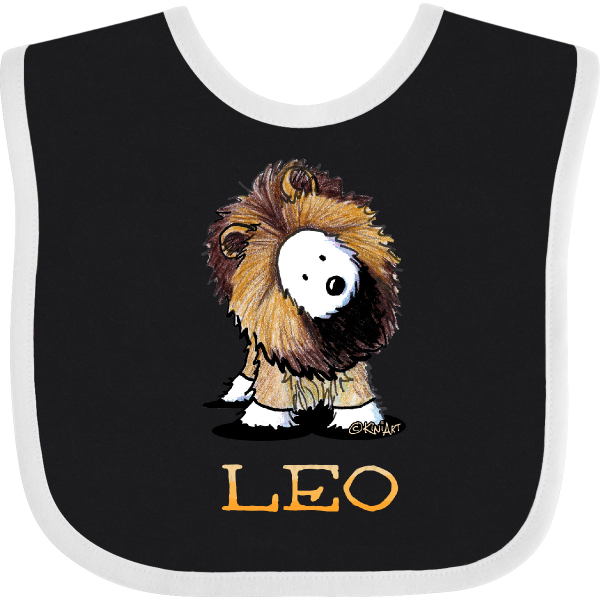 Inktastic Zodiac Westie LEO For Darks Baby Bib - KiniArt Lion Whwt Terrier West - Picture 3 of 12