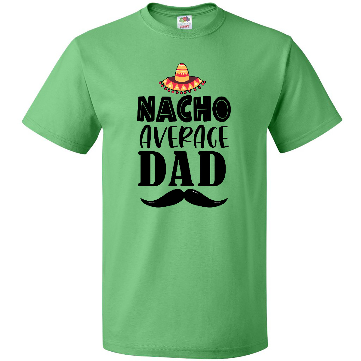 Inktastic Father's Day Nacho Average Dad With Sombrero T-Shirt Happy Father Pun - Picture 4 of 9