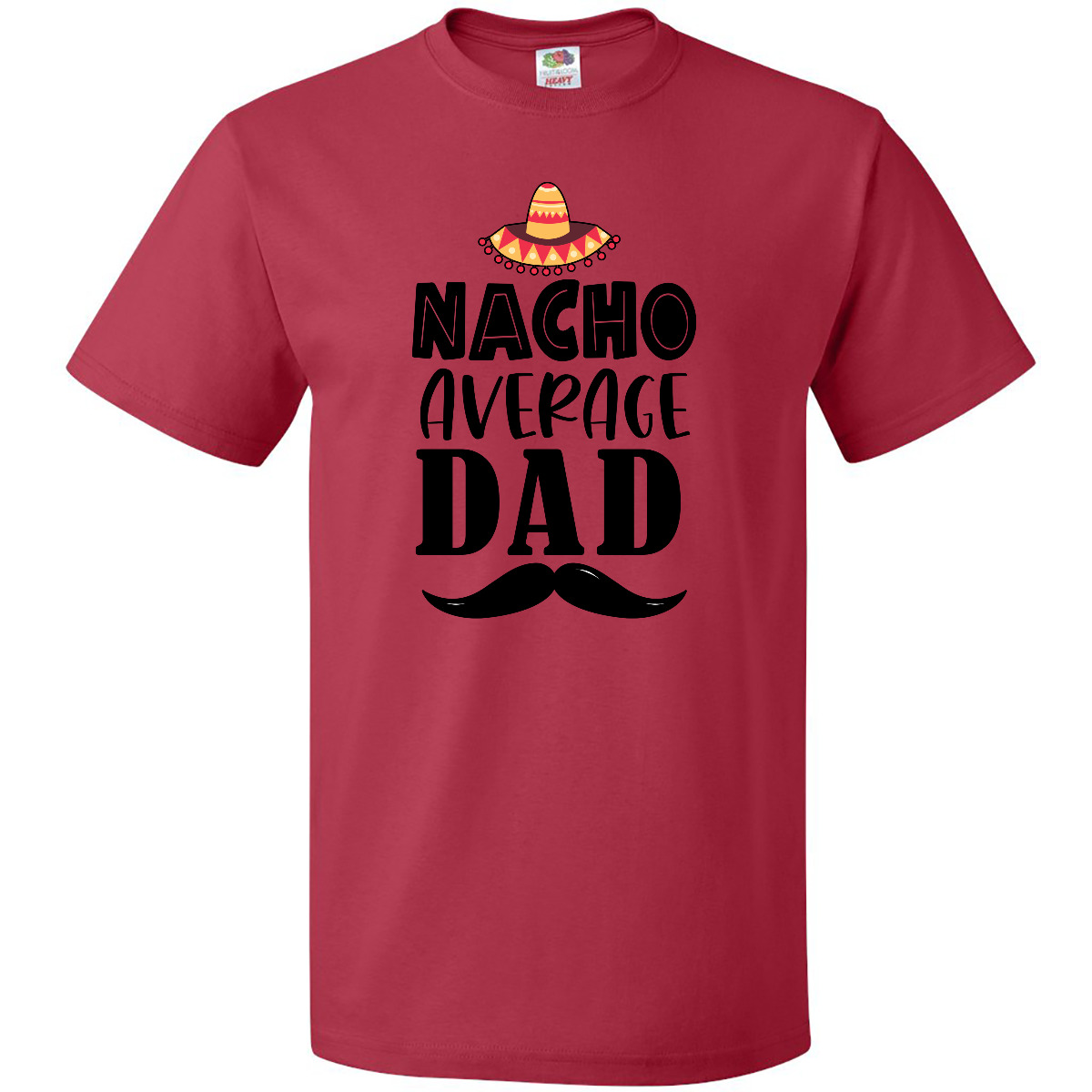 Inktastic Father's Day Nacho Average Dad With Sombrero T-Shirt Happy Father Pun - Picture 7 of 9