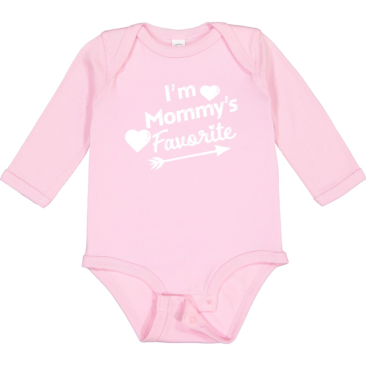 Inktastic I'm Mommy's Favorite With Arrow And Hearts Long Sleeve Creeper Mothers - Picture 7 of 7