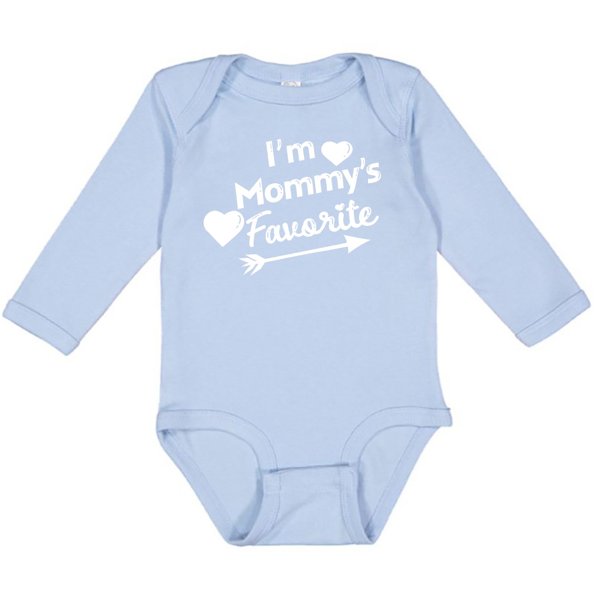 Inktastic I'm Mommy's Favorite With Arrow And Hearts Long Sleeve Creeper Mothers - Picture 3 of 7