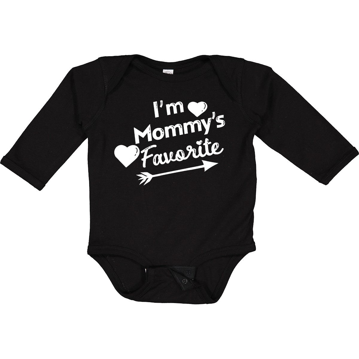 Inktastic I'm Mommy's Favorite With Arrow And Hearts Long Sleeve Creeper Mothers - Picture 2 of 7
