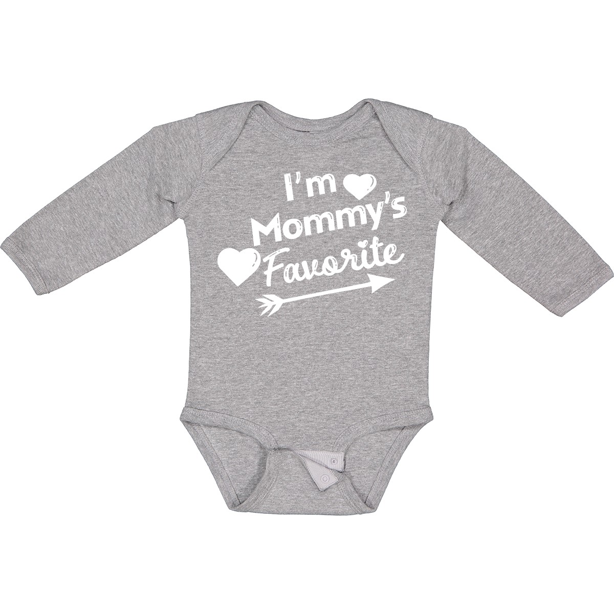 Inktastic I'm Mommy's Favorite With Arrow And Hearts Long Sleeve Creeper Mothers - Picture 5 of 7