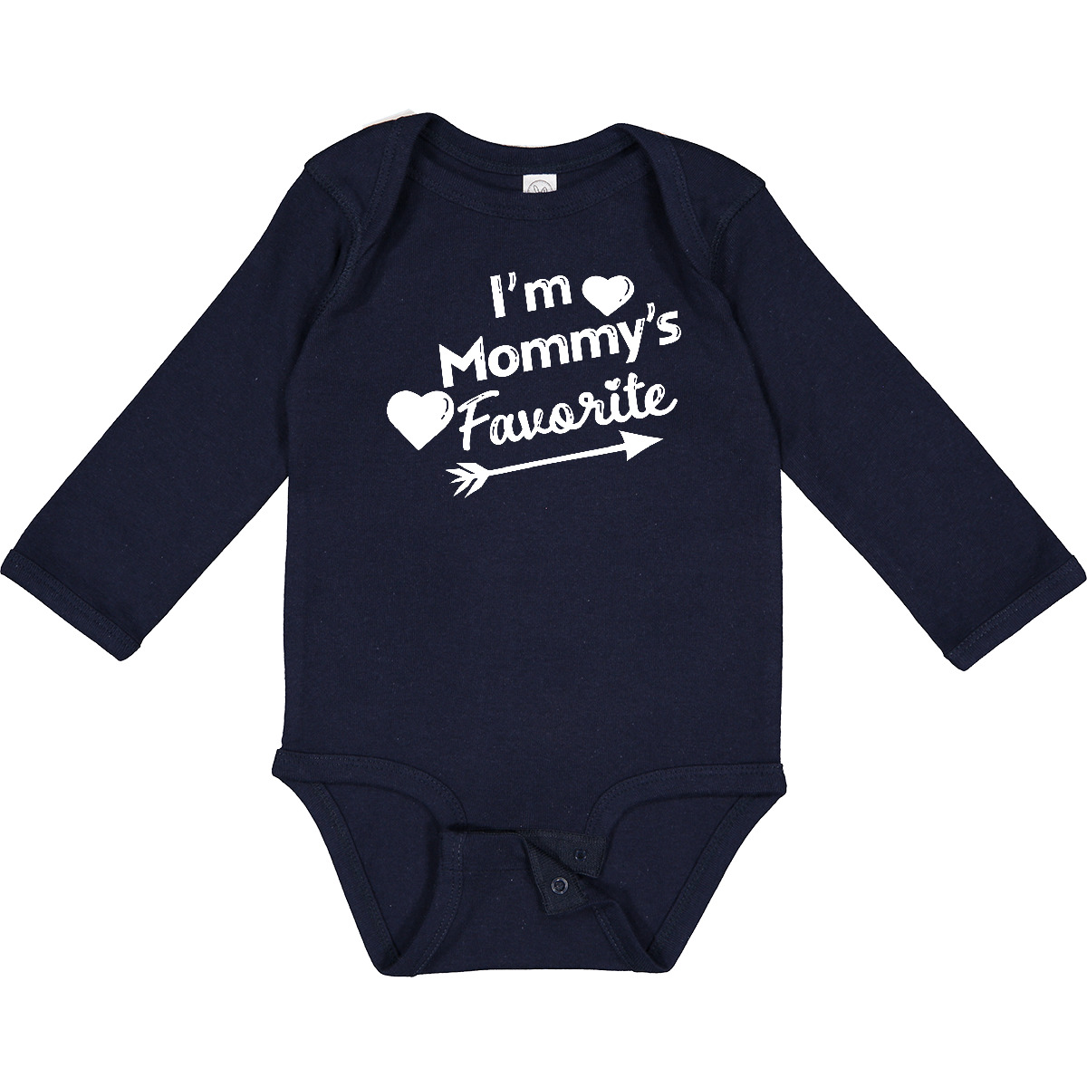 Inktastic I'm Mommy's Favorite With Arrow And Hearts Long Sleeve Creeper Mothers - Picture 6 of 7