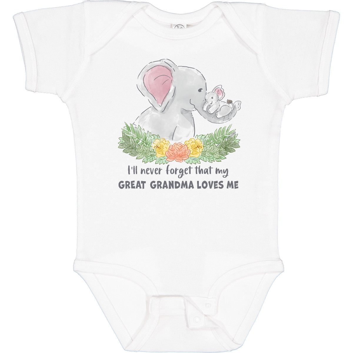 Inktastic I'll Never Forget That My Great Grandma Loves Me Baby Body Tiere - Bild 5 von 5