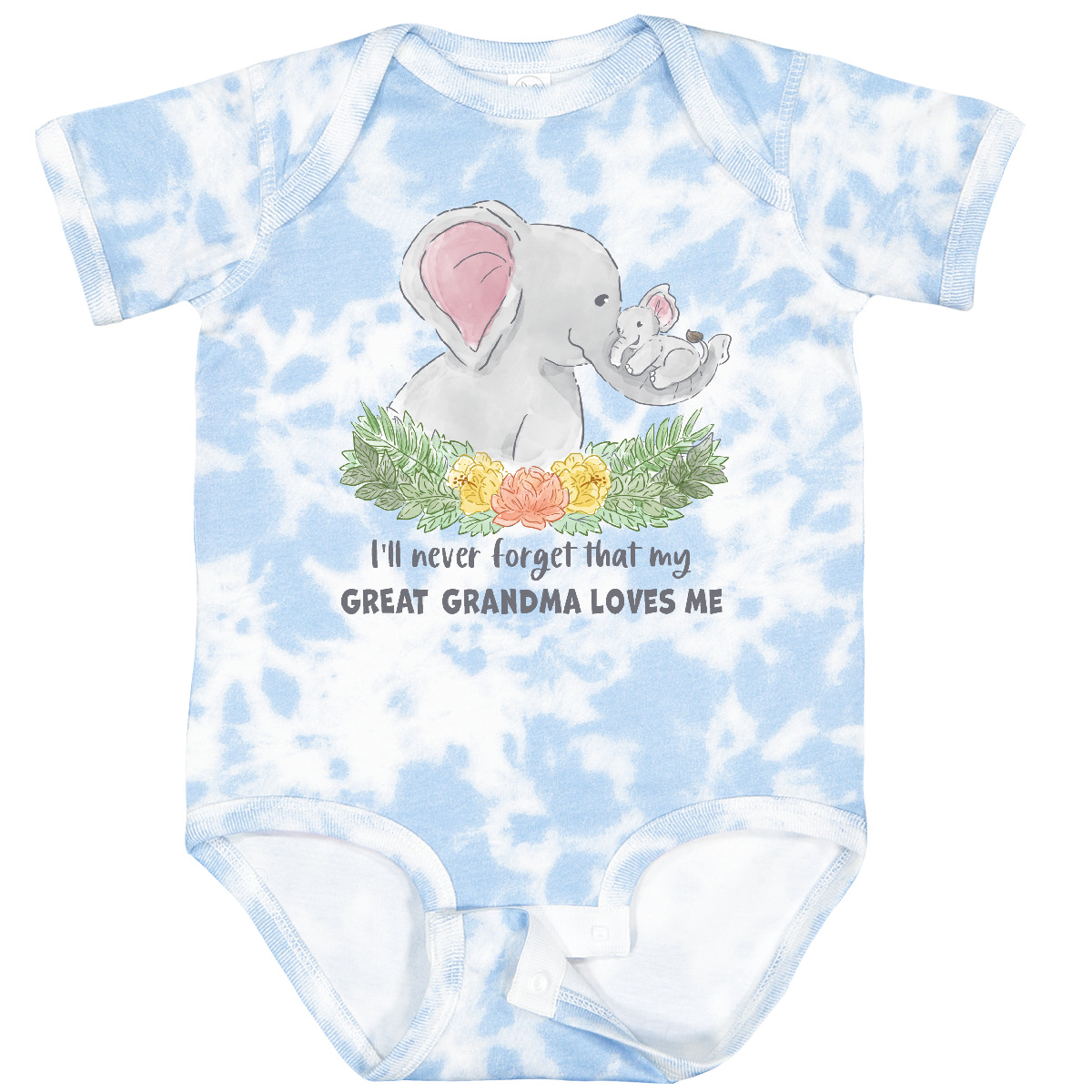 Inktastic I'll Never Forget That My Great Grandma Loves Me Baby Body Tiere - Bild 4 von 5