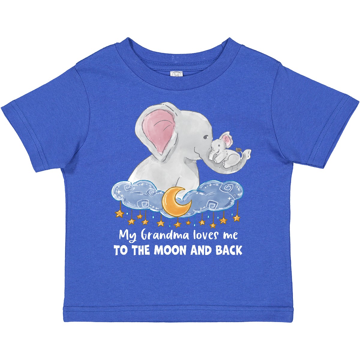 Inktastic My Grandma Loves Me To The Moon And Back Elephant Toddler T-Shirt Zoo - Picture 9 of 11
